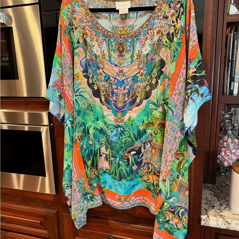 Camilla Benny’s Blessing Short Round Neck Kaftan One Size